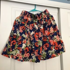 Anthropologie floral skirt with pockets
